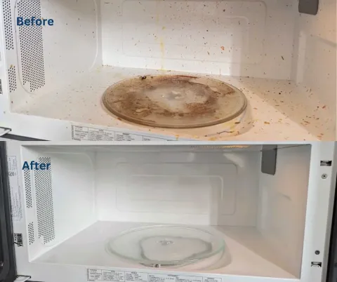 Microwave before and after
